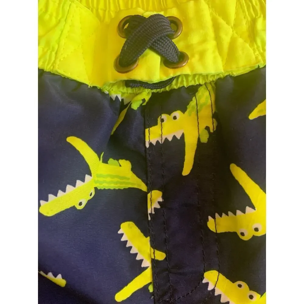 QUICK SEVEN Boy’s Neon Alligator Swim Trunks / Size: 3T